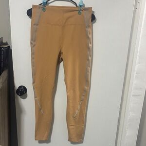 Fabletics Tan Leggings with Gray Accents